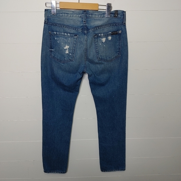 7 For All Mankind Relaxed Skinny distressed jeans 25 - Picture 6 of 14